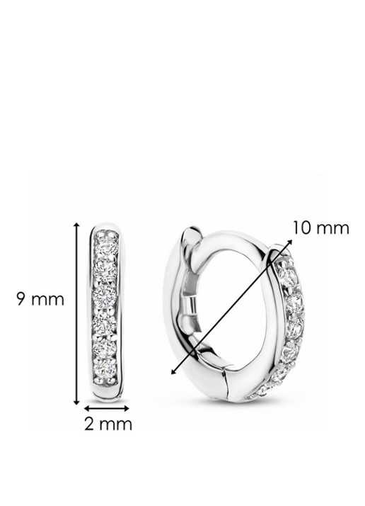 TI SENTO - Milano Oorringen van zilver 7954ZI - detail 3 zilver