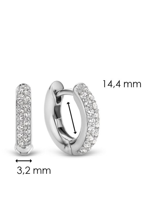 TI SENTO - Milano Oorringen van zilver met zirkonia 7210ZI - detail 5 zilver