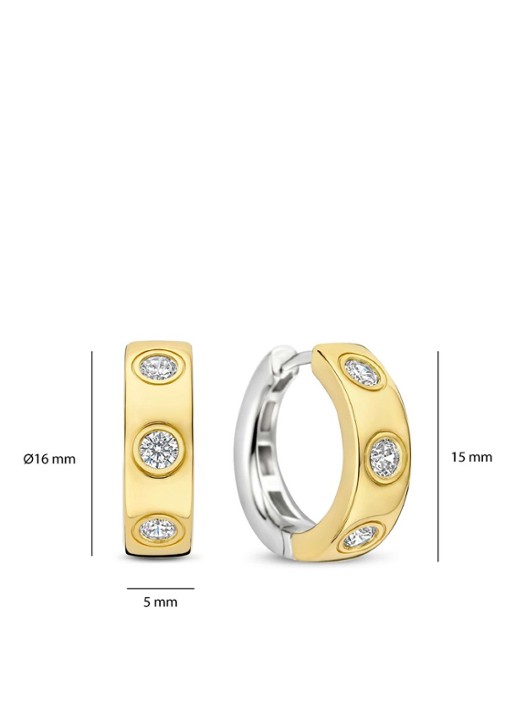 TI SENTO - Milano Oorringen verguld 78046ZY - detail 5 goud