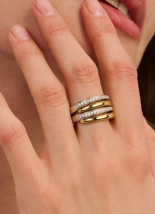 TI SENTO - Milano Ring 12409ZY - voorkant 2 goud