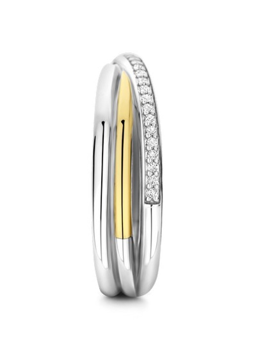 TI SENTO - Milano Ring met zirkonia 12346ZY - detail zilver
