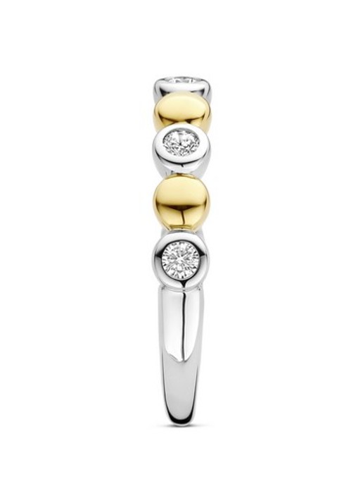 TI SENTO - Milano Ring met zirkonia 12365ZY - detail zilver