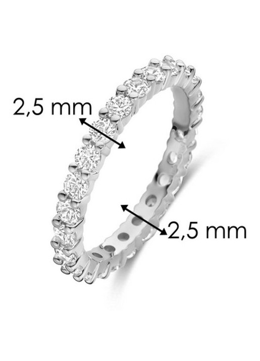 TI SENTO - Milano Ring met zirkonia 12371ZI - detail 3 zilver