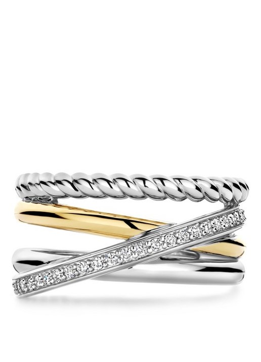 TI SENTO - Milano Ring van zilver 12384ZY - detail zilver