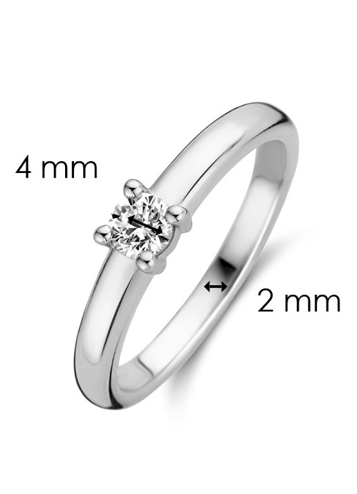 TI SENTO - Milano Ring van zilver met zirkonia 12212ZI - detail 6 zilver