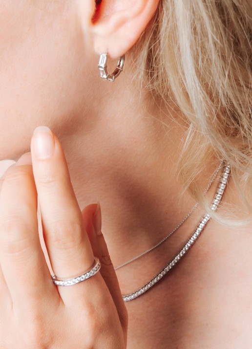 TI SENTO - Milano Ring van zilver met zirkonia 12336ZI - voorkant 2 zilver