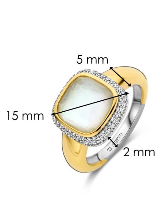 TI SENTO - Milano Ring verguld 12330MW - detail 4 goud