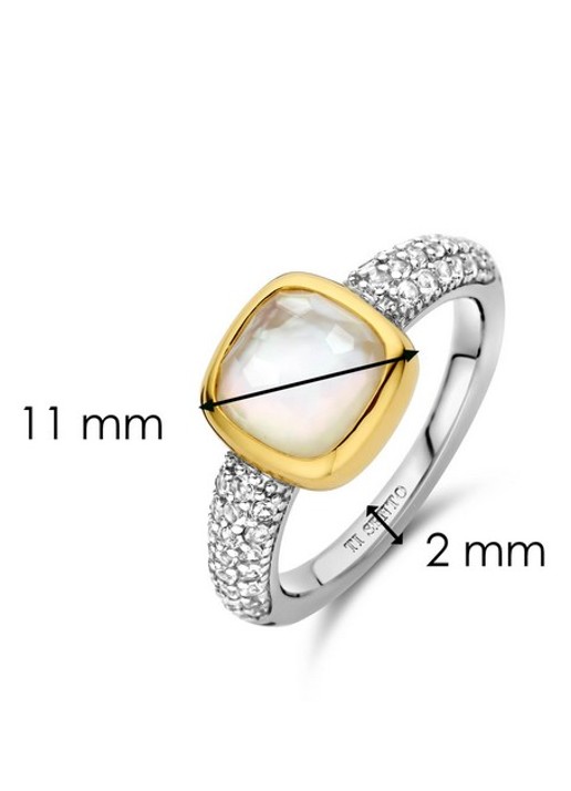 TI SENTO - Milano Ring verguld 12331MW - detail 4 goud