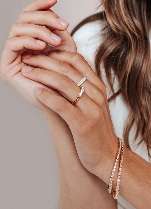 TI SENTO - Milano Ring verguld 12366ZY - voorkant 4 goud