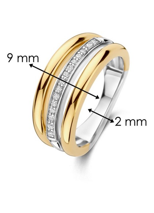 TI SENTO - Milano Ring verguld 12369ZY - detail goud
