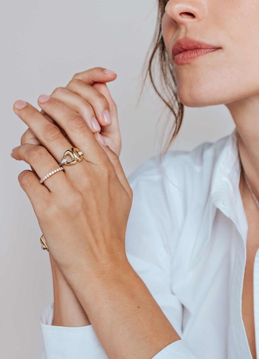 TI SENTO - Milano Ring verguld 12391ZY - voorkant 2 goud