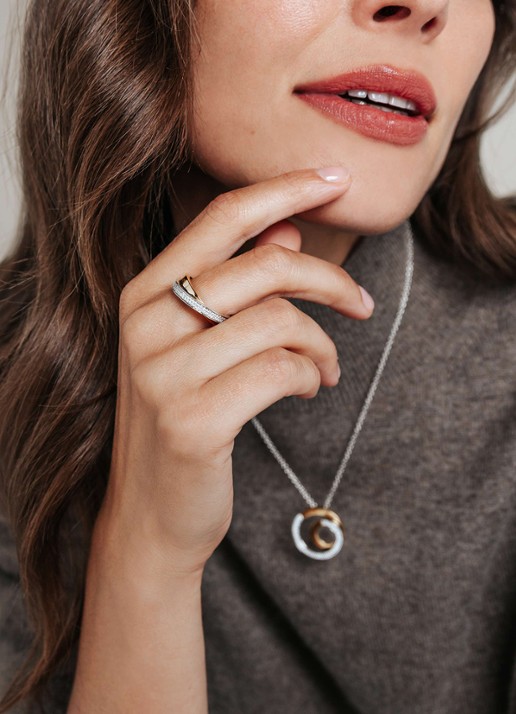 TI SENTO - Milano Ring verguld 12395ZY - voorkant 4 goud