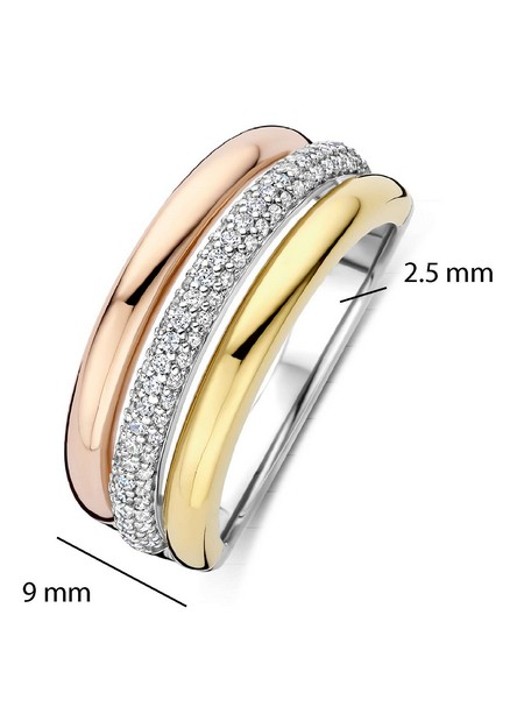 TI SENTO - Milano Ring verguld 12427TZ - detail 3 goud