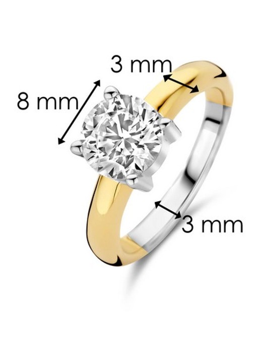 TI SENTO - Milano Ring verguld 1464ZY - detail goud