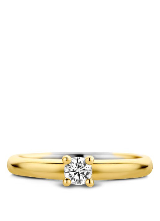 TI SENTO - Milano Ring verguld met zirkonia 12212ZY - detail 2 goud