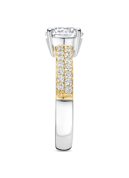 TI SENTO - Milano Ring verguld met zirkonia 1737ZY - detail 2 goud