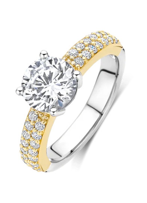 TI SENTO - Milano Ring verguld met zirkonia 1737ZY