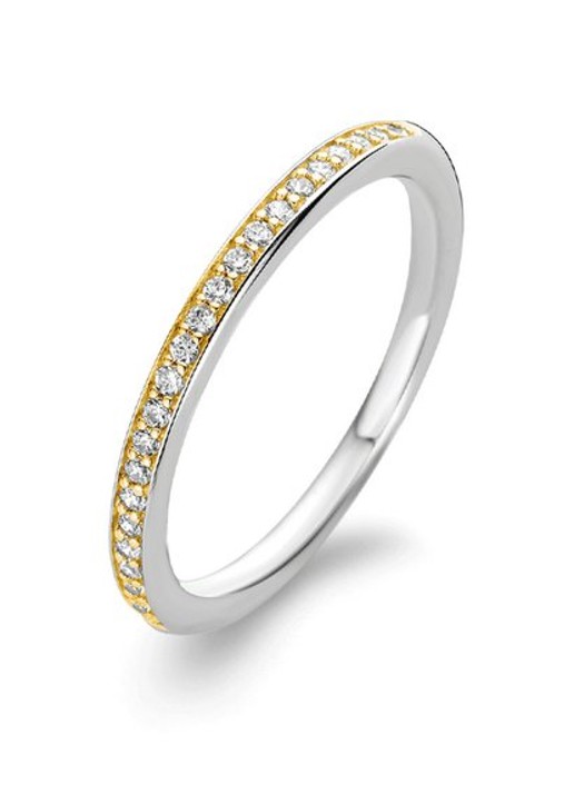 TI SENTO - Milano Ring verguld met zirkonia 1923ZY