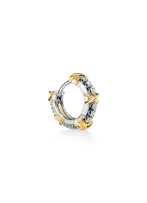 Tiffany & Co. 16 Stone oorringen van 18 karaat geel- en witgoud met diamant 82383 - voorkant 4 undefined