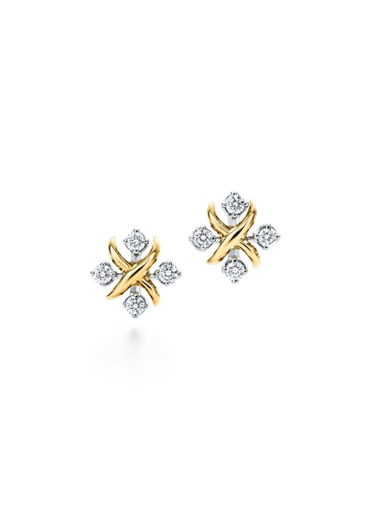 Tiffany & Co. 16 Stone oorstekers van 18 karaat geelgoud met diamant 85118 - voorkant 2 undefined