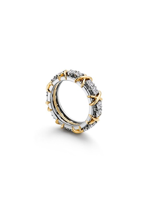 Tiffany & Co. 16 Stone ring van 18 karaat geelgoud met diamant 22011 - voorkant 5 undefined