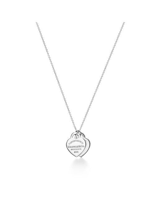 Tiffany & Co. Blue Double Heart Tag Small ketting van sterling zilver met diamant 76434 - voorkant 4 undefined