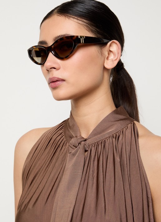 Tiffany & Co. Cat Eye zonnebril gepolariseerd TF4225U - voorkant 5 donkerbruin
