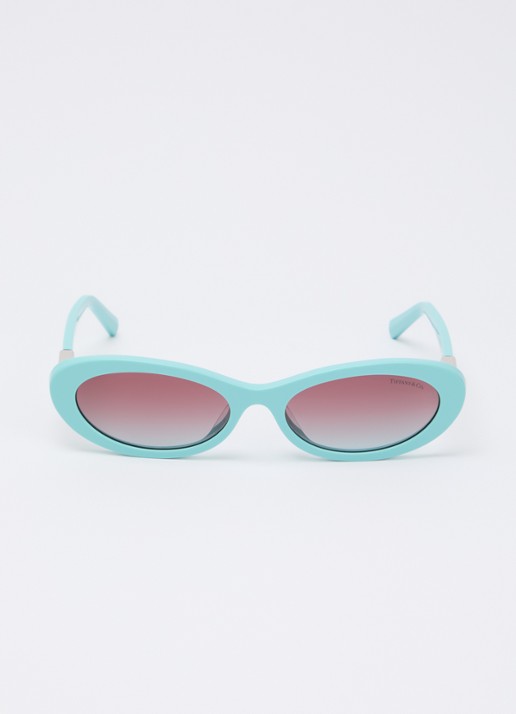 Tiffany & Co. Cat Eye zonnebril TF4250 - detail aquablauw