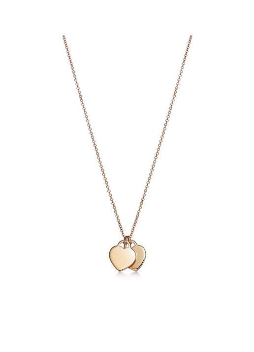 Tiffany & Co. Double Heart Tag Mini ketting van 18 karaat geelgoud 41418 - voorkant 4 undefined