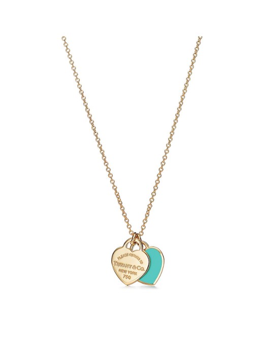 Tiffany & Co. Double Heart Tag Mini ketting van 18 karaat geelgoud  68411 - voorkant 4 undefined