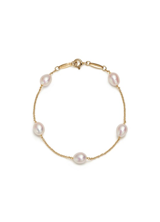 Tiffany & Co. Elsa Peretti® Pearls by the Yard™ armband van 18 karaat geelgoud met parel 42813 - voorkant 4 undefined