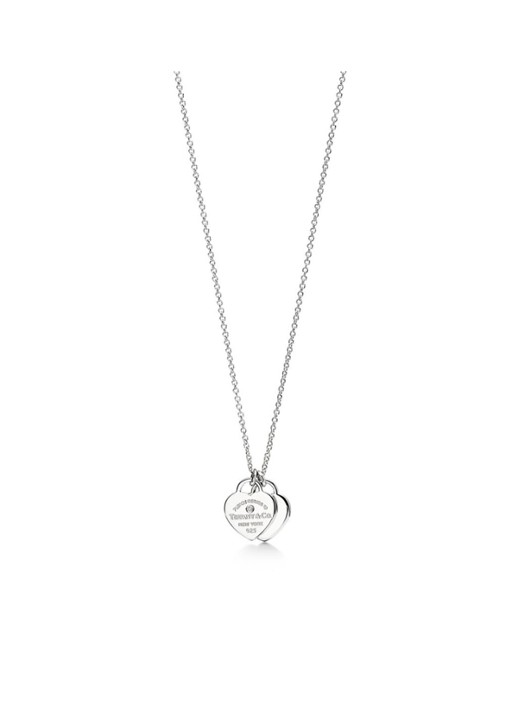 Tiffany & Co. Heart Tag Mini ketting van sterling zilver met diamant 52675 - voorkant 4 undefined