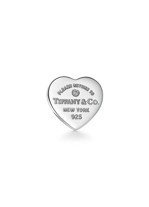 Tiffany & Co. Heart Tag Mini oorknopjes van sterling zilver met diamant 35749 - detail 3 undefined
