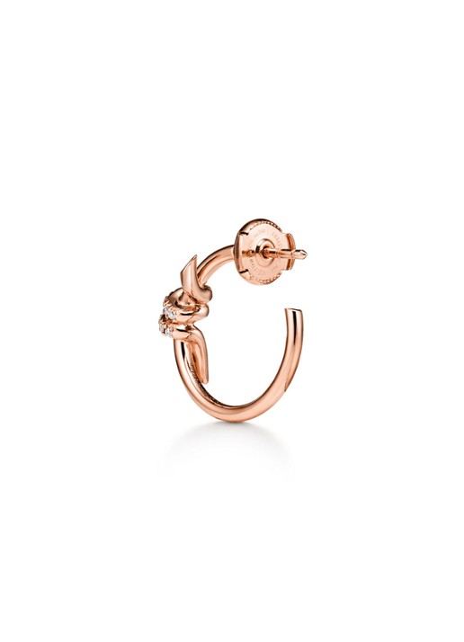 Tiffany & Co. Knot oorringen van 18 karaat roségoud met diamant 84883 - detail 8 undefined