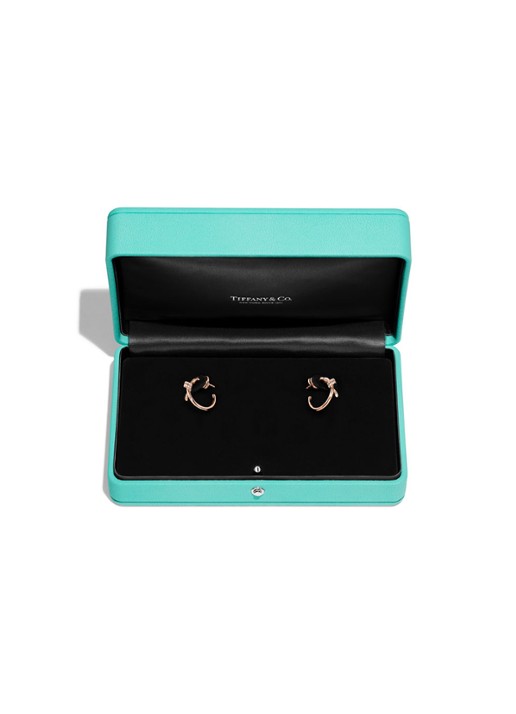 Tiffany & Co. Knot oorringen van 18 karaat roségoud met diamant 84883 - detail 9 undefined