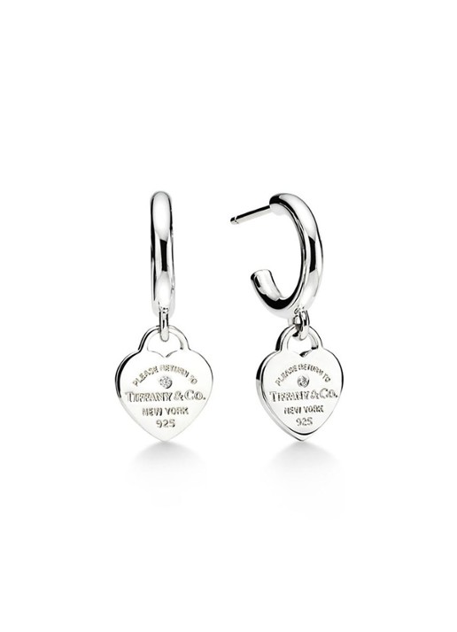 Tiffany & Co. Mini oorringen van sterling zilver met diamant 30952 - voorkant 4 undefined
