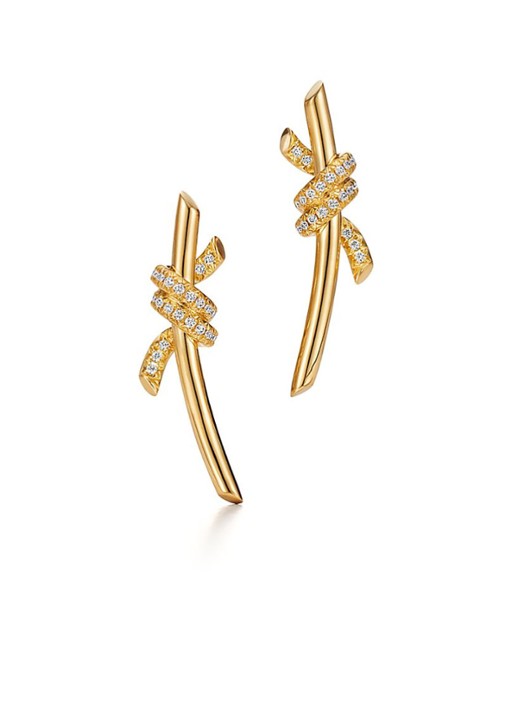 Tiffany & Co. Oorhangers van 18 karaat geelgoud met diamant 6549