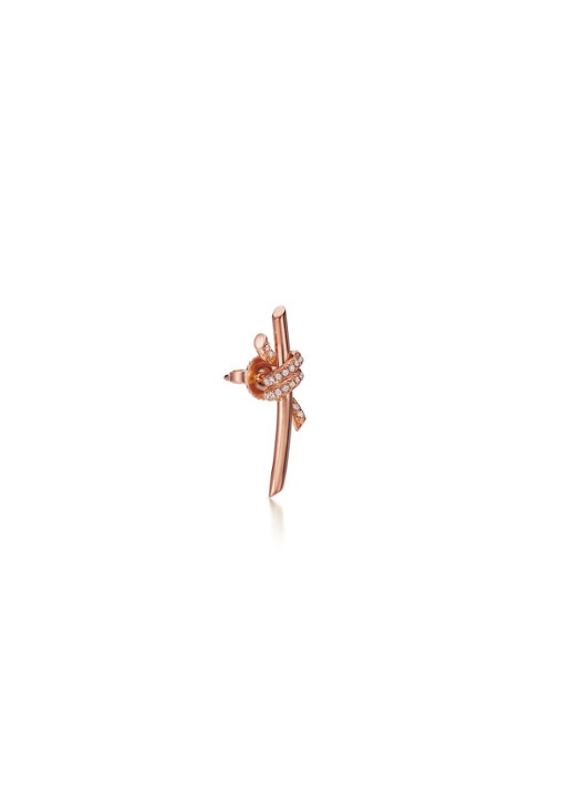 Tiffany & Co. Oorhangers van 18 karaat roségoud met diamant 10976 - voorkant 2 undefined