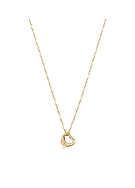 Tiffany & Co. Open Heart ketting van 18 karaat geelgoud met diamant, 11 mm 70625 - voorkant 4 undefined