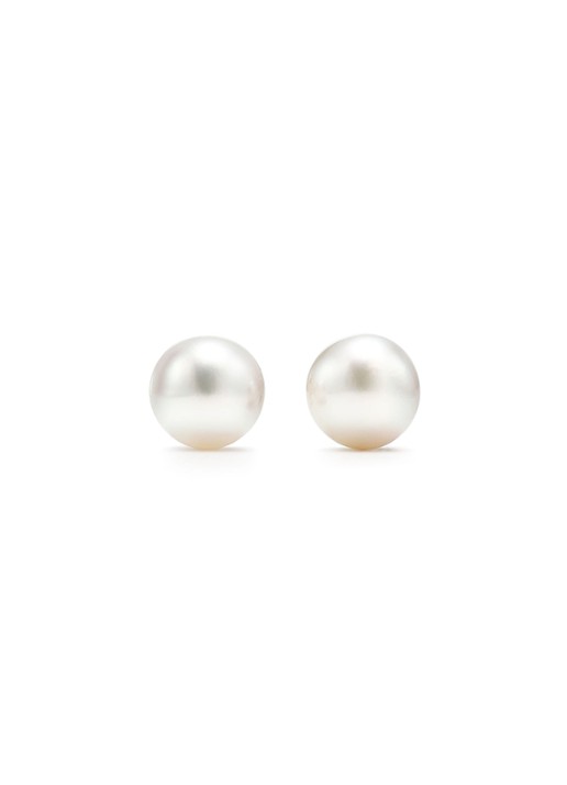 Tiffany & Co. Parel oorbellen van 18 karaat witgoud, 6-6.5 mm 41229 - voorkant undefined