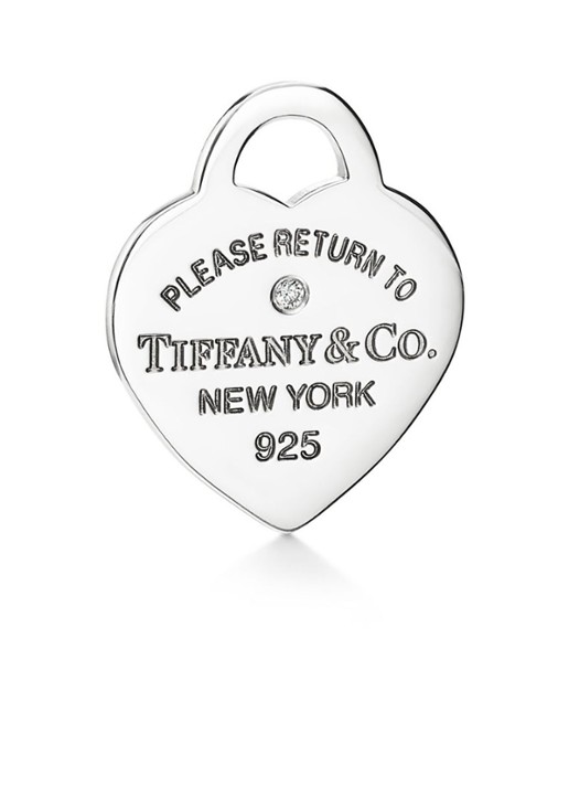 Tiffany & Co. Pink Double Heart Tag Mini ketting van sterling zilver met diamant 52676 - detail 2 undefined