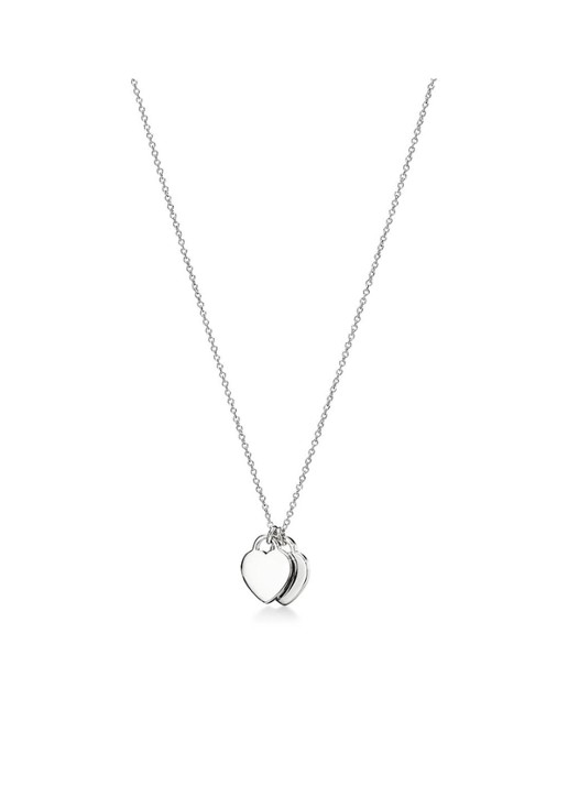 Tiffany & Co. Red Double Heart Tag Mini ketting van sterling zilver met diamant 52956 - voorkant 5 undefined