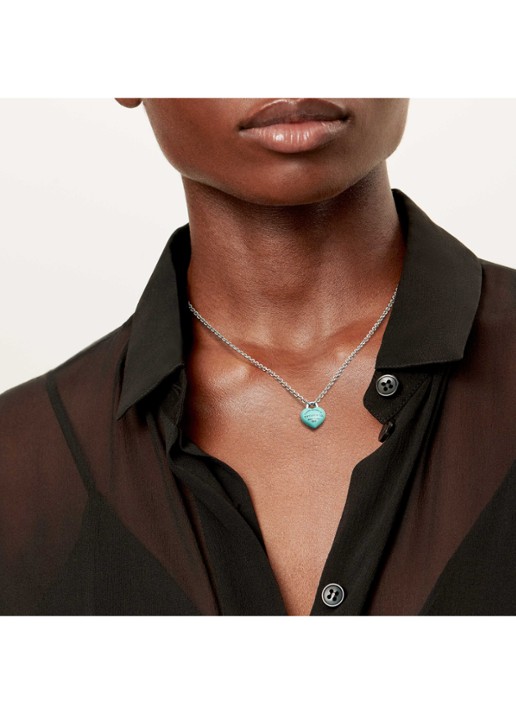 Tiffany & Co. Return to Tiffany® Full Heart ketting van sterling zilver met Tiffany Blue® 84605 - achterkant 5 undefined