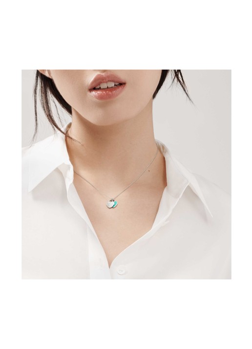 Tiffany & Co. Return to Tiffany® Mini Double Heart Tag ketting van sterling zilver 58879 - achterkant 2 undefined