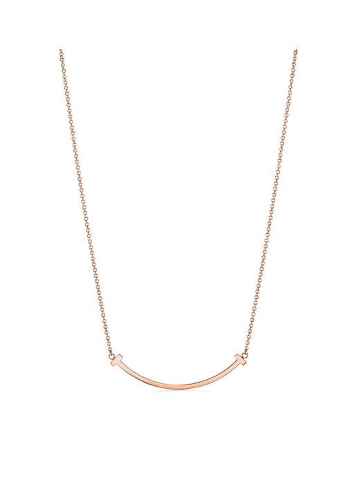 Tiffany & Co. Smile Small ketting van 18 karaat roségoud met diamant en hanger 71286 - voorkant 2 undefined