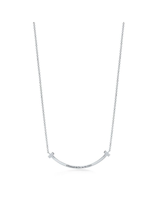 Tiffany & Co. Smile Small ketting van 18 karaat witgoud met diamant en hanger  71285 - voorkant 4 undefined