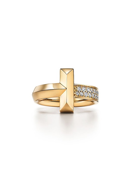 Tiffany & Co. T1 Ring van 18 karaat geelgoud met diamant 71034