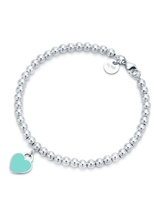 Tiffany & Co. Tiffany Blue Heart Tag kralenarmband van zilver, 4 mm 57196 - voorkant 4 undefined