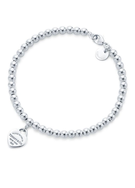Tiffany & Co. Tiffany Blue Heart Tag kralenarmband van zilver, 4 mm 57196 - voorkant 5 undefined