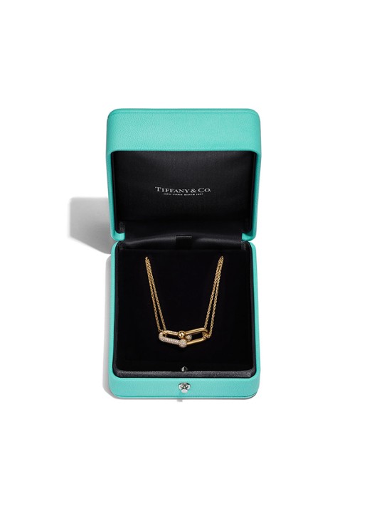 Tiffany & Co. Tiffany HardWear Large Double Link van 18 karaat geelgoud met pavé diamant 55091 - detail 3 undefined